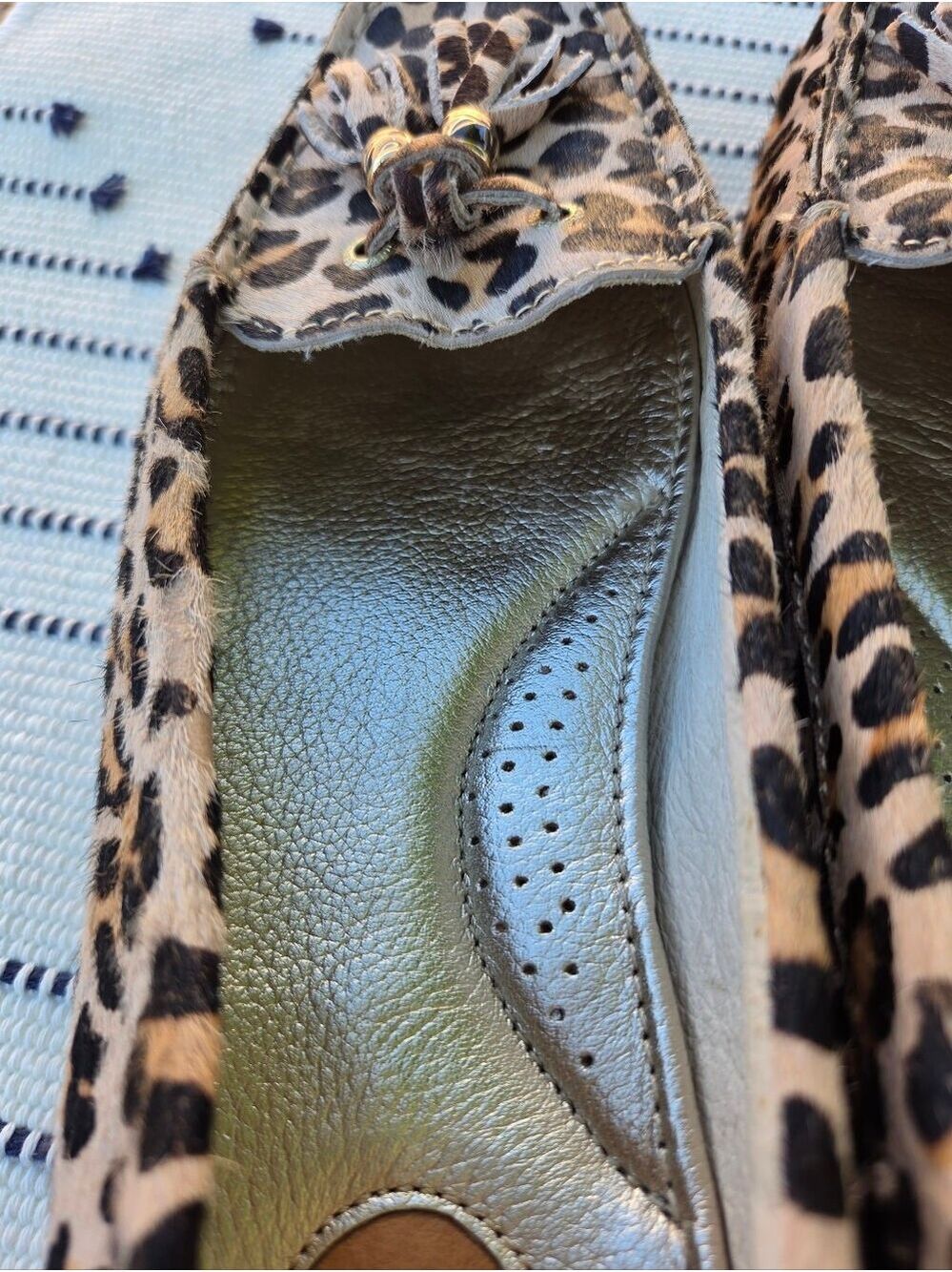 Sperry Top Sider Leopard Print Tassel Loafers Tan/Brown/Black Women's 9 - Picture 11 of 16